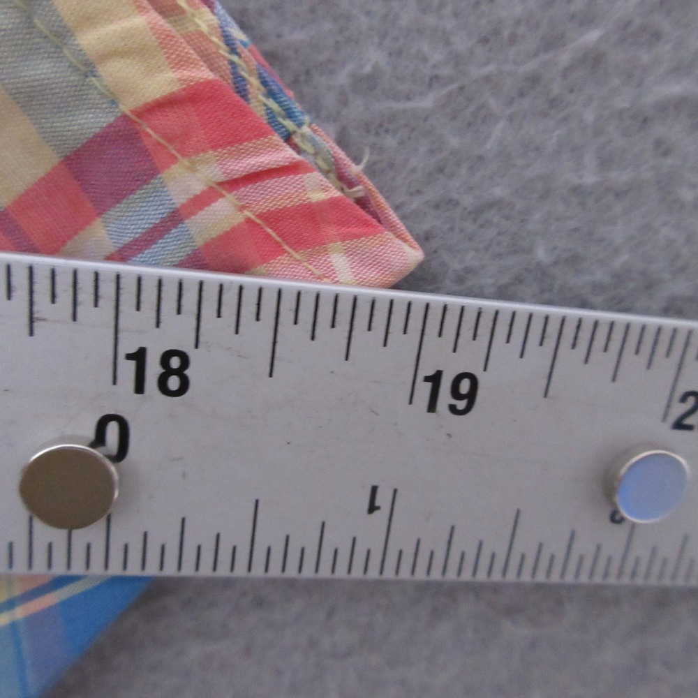Vintage Talbots Top Madras Plaid Sleeveless Tie Front Button Cotton Pinup Picnic - Picture 7 of 9